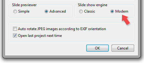 Slide show engine: Modern option